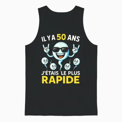 50th Birthday Man Woman 50 Years 1975 Funny Gift T-Shirt, Black, S Unisex Tank Top - Black