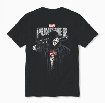 Marvel the Punisher Frank Castle Vigilante T-Shirt Small Unisex T-Shirt - Black