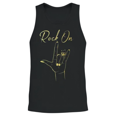 Rock on Bachelorette Party Unisex Tank Top - Black