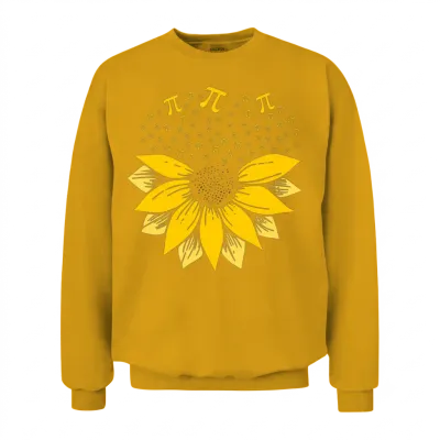 Pi Day Sunflower Unisex Sweatshirt - Gold