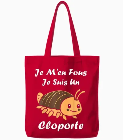 Humour Cloportes Insecte Je M'en Fous Je Suis Un Cloporte Tote Bags - Red