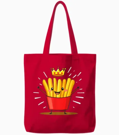 Costume with Crown Funny Adult Tote Bags - Red