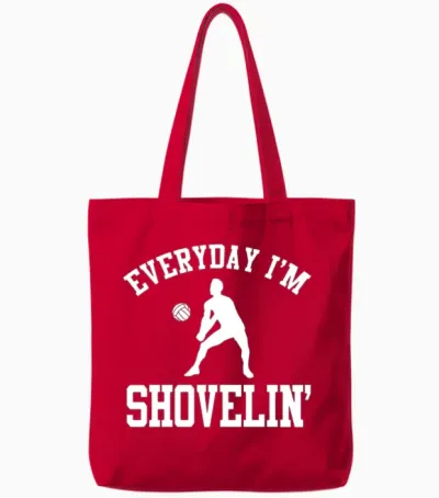 Funny Volleyball Player Tote Bags - Red