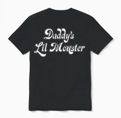 Daddy S Lil Monster Unisex T-Shirt - Black