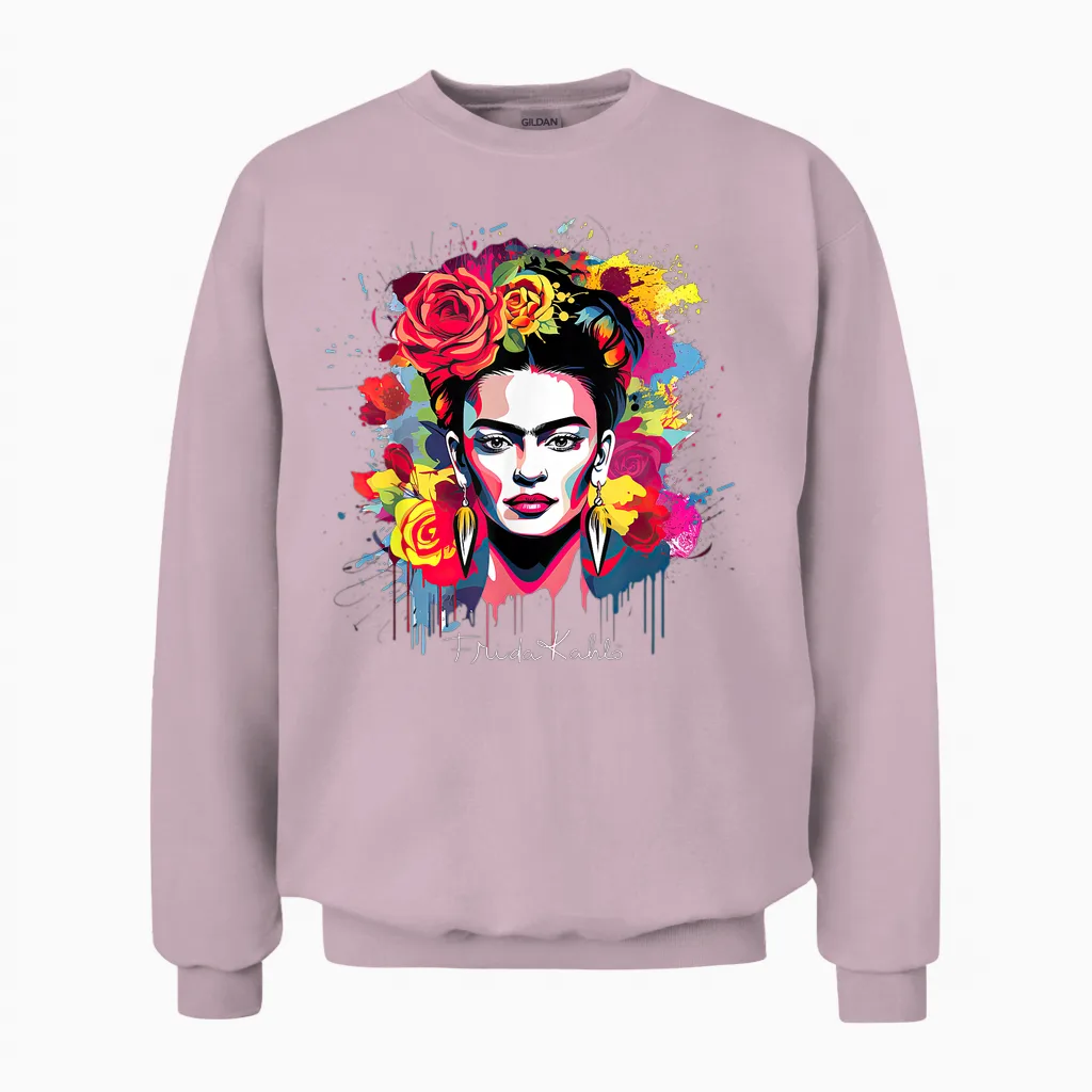 Frida Kahlo - Variety of Items T-Shirt, Black Unisex Sweatshirt in Light Pink