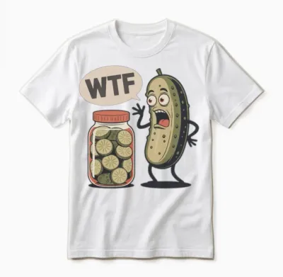 Funny Dill Pickle Unisex T-Shirt - White