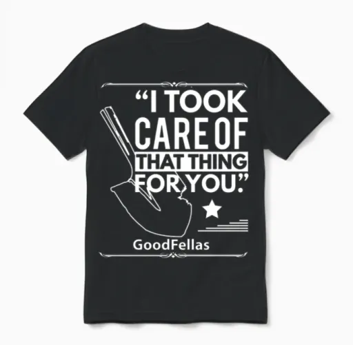 Goodfellas - I Took Care of That Thing for You Unisex T-Shirt in Black