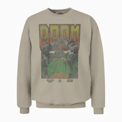 Marvel Comics Doctor Doom Retro Villain Strike Unisex Sweatshirt - Sand