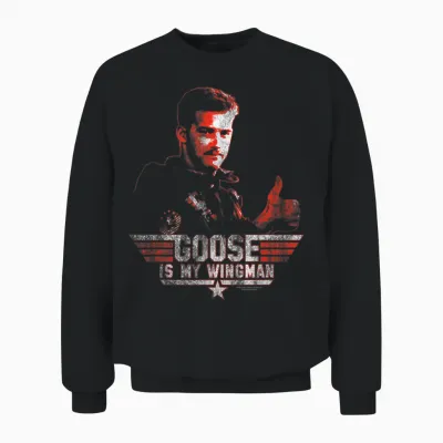 Top Gun Wingman Goose Unisex Sweatshirt - Black