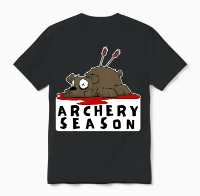 Funny Archery Sticker and Shirt Kilboe Comic Unisex T-Shirt - Black