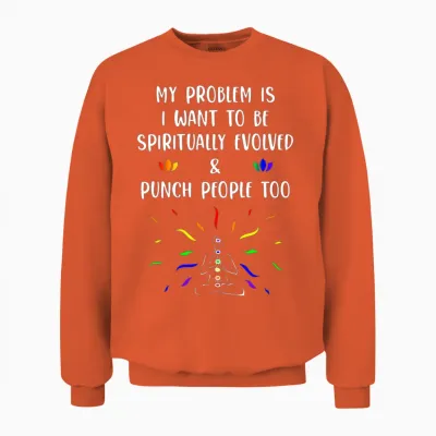 Spiritual but Hood Unisex Sweatshirt - Orange