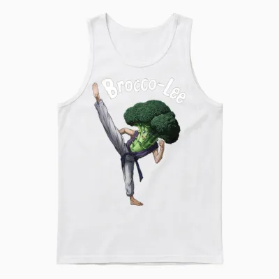 Joke Amusante Sur Les Légumes Brocco-Lee Broccoli T-Shirt Haut De Gamme Unisex Tank Top - White