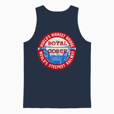 Royal Gorge of Canon City Colorado Unisex Tank Top - Navy