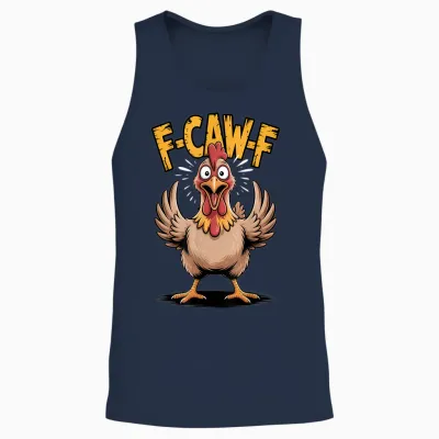 F-Caw-F Huhn Hahn Meme Lustiger Huhn-Humor Unisex Tank Top - Navy