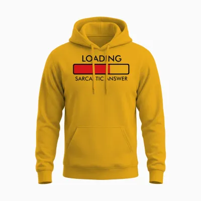 Loading Sarcastic Answer... Unisex Hoodie - Gold