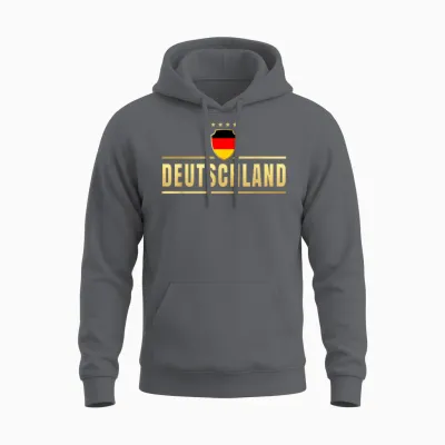 Germany Jersey Retro Boys Germany T-Shirt, Black Unisex Hoodie - Charcoal