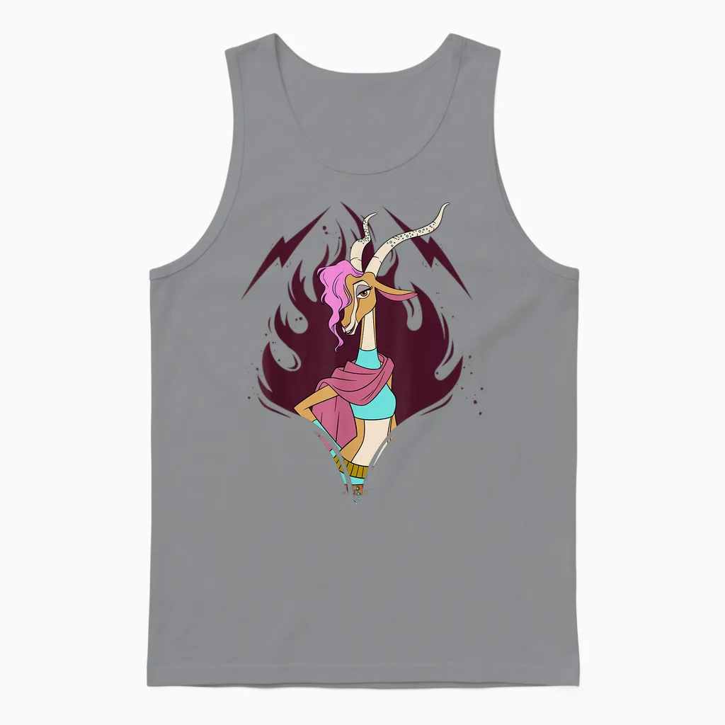 Disney Zootopia 2 Gazelle Big Face Halloween Costume Unisex Tank Top in Sport Grey