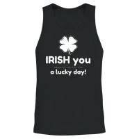 Irish You a Lucky Day Unisex Tank Top - Black – 2