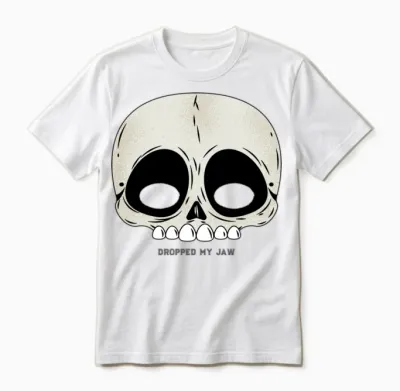 Funny Skull Unisex T-Shirt - White