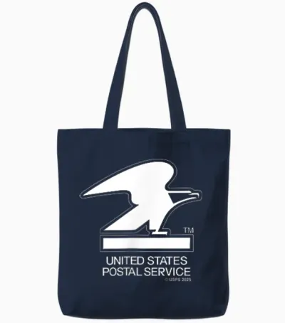 United States Postal Service Front Chest Eagle Logo Usps Tote Bags - Navy