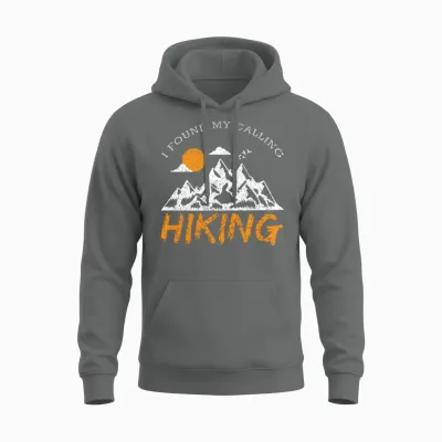 I Found My Calling Hiking I Hiking Trip I Mountain Unisex Hoodie - Graphite Heather
