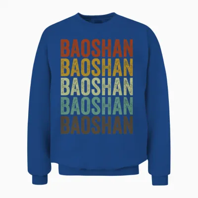 Baoshan China Retro Vintage Unisex Sweatshirt - Royal