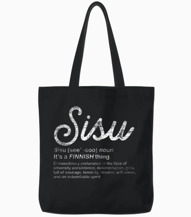 Finland Sisu Tote Bags in Black