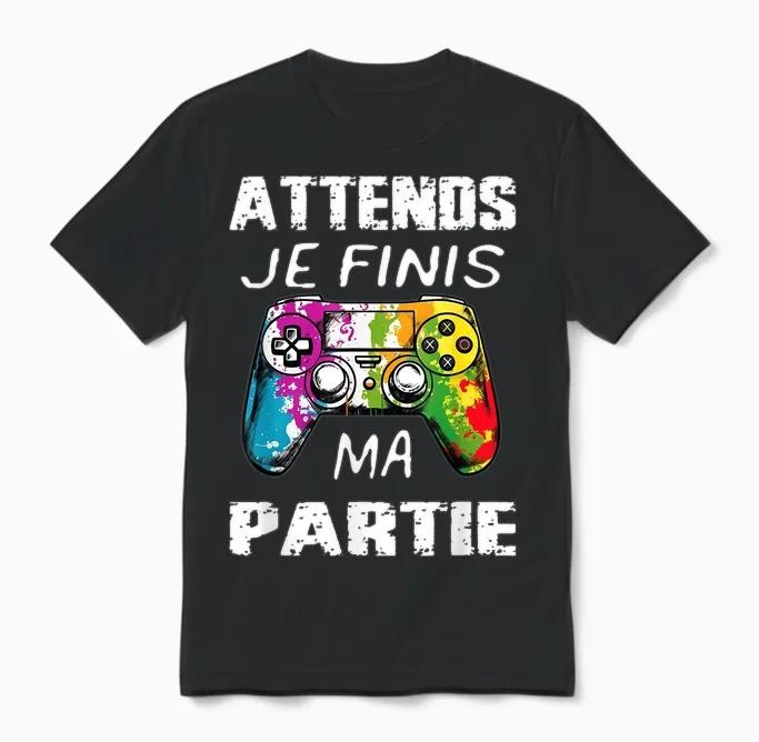 Funny Games Women and Men, Video Game T-Shirt Boys Child, Multicoloured, S, Short Sleeve, V-Neck, 100% Cotton, Imported, Unique Graphic, Gaming, Small Unisex T-Shirt in Black