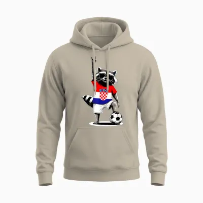 Kroatische Flagge Herren Damen Kinder Kroatien Unisex Hoodie - Sand