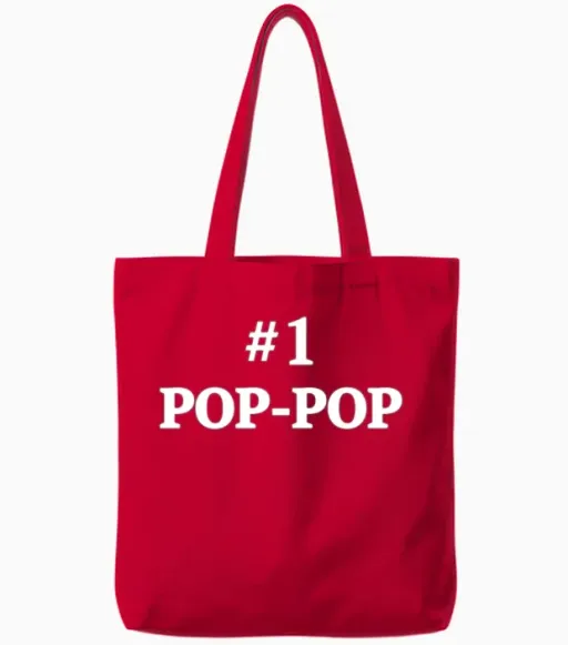 1 Pop Pop Grandpa S Pop Pop Tote Bags in Red