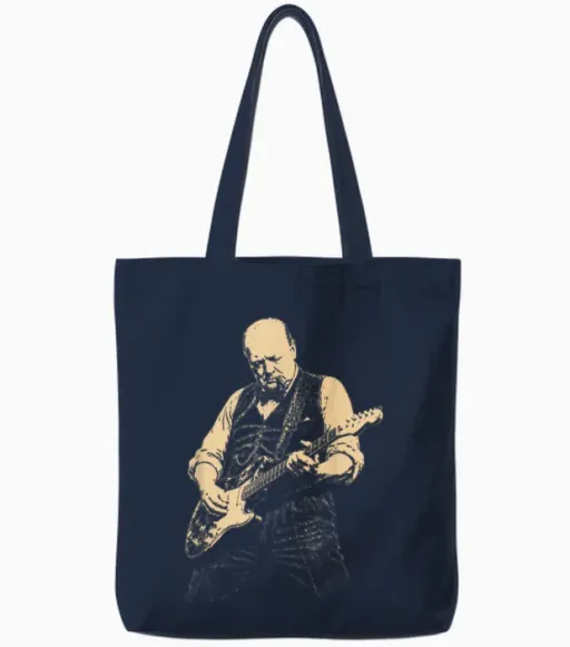 Winston Churchill Guitare Vintage Tote Bags in Navy