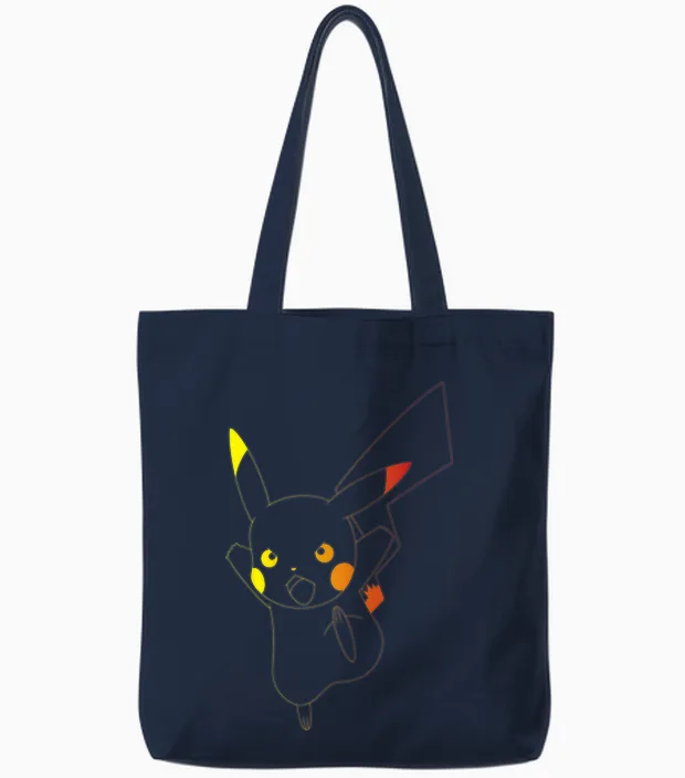 Pokémon - Pikachu Ombre Tote Bags in Navy