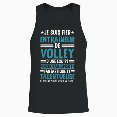 Funny Volleyball I Am Proud Volleyball Coach Unisex Tank Top - Black
