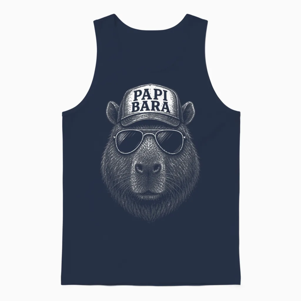 Papa Geschenk Papa Tshirt Vatertag Shirt Herren Lustig Papa Unisex Tank Top in Navy