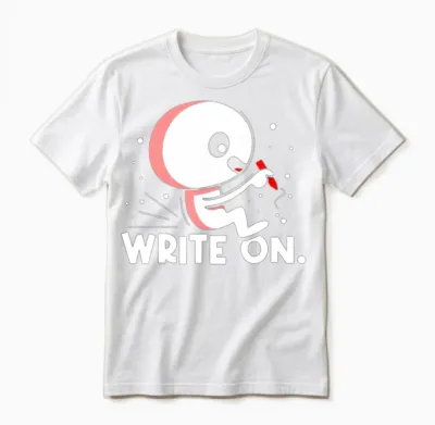 Write on Job Writing Writer Author Unisex T-Shirt - White