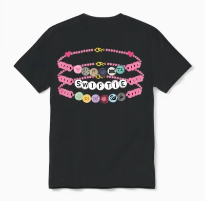 I Love Taylor Girl 90s Friendship Bracelet Taylor First Name Unisex T-Shirt - Black