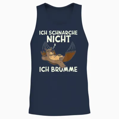 Ich Schnarche Nicht Ich Brumme | Sleep Shirt Pyjamas Sleep Unisex Tank Top - Navy