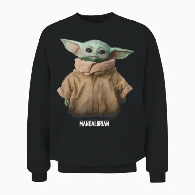 Star Wars Mandalorian Baby Yoda the Child Unisex Sweatshirt - Black