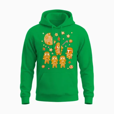 Star Wars Gingerbread Cookies Galactic Empire Holiday Unisex Hoodie - Irish Green