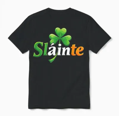 Slainte Irish Cheers Toast Patricks Day Unisex T-Shirt - Black