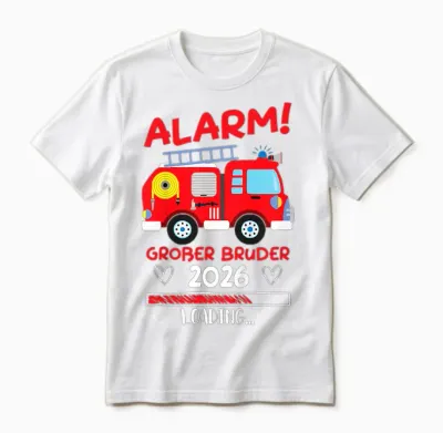 Children's T-Shirt with German Text "ich Werde Großer Bruder 2026" [german Language] Unisex T-Shirt - White