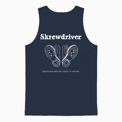 Skrewdriver Unisex Tank Top - Navy