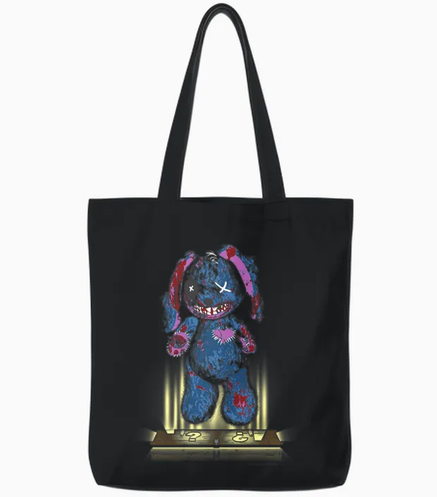 Call of Duty Mister Peeks Mystery Box Bunny Video Game Manche Longue Tote Bags in Black