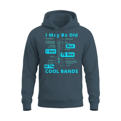 Funny Cool Bands Quote - Funny Guitar Player Unisex Hoodie - Dark Heather