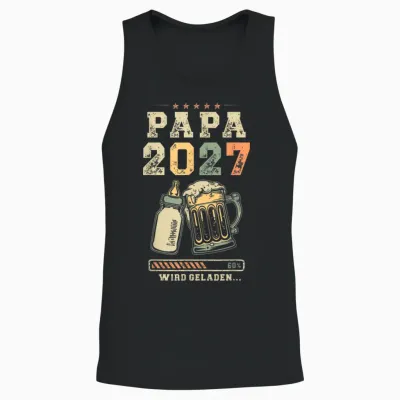 Bald Papa 2027 Werdender Papa Babyflasche Und Krug Unisex Tank Top - Black