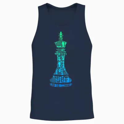 Schach König Schachspieler Kinder Jungen Herren Unisex Tank Top - Navy