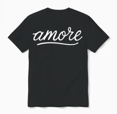 Amore T-Shirt, Black, S Unisex T-Shirt - Black