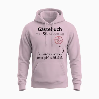 50. Geburtstag Mann Frau 50 Jahre Deko 1976 Lustig Gechenk Unisex Hoodie - Light Pink
