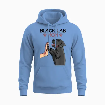 Schwarzer Labrador Retriever Black Lab Mom Labbi Hunde Unisex Hoodie - Carolina Blue