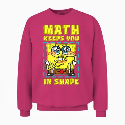 Mademark X Spongebob Squarepants - Spongebob Math Keeps You in Shape Funny Math Joke Students Unisex Sweatshirt - Heliconia